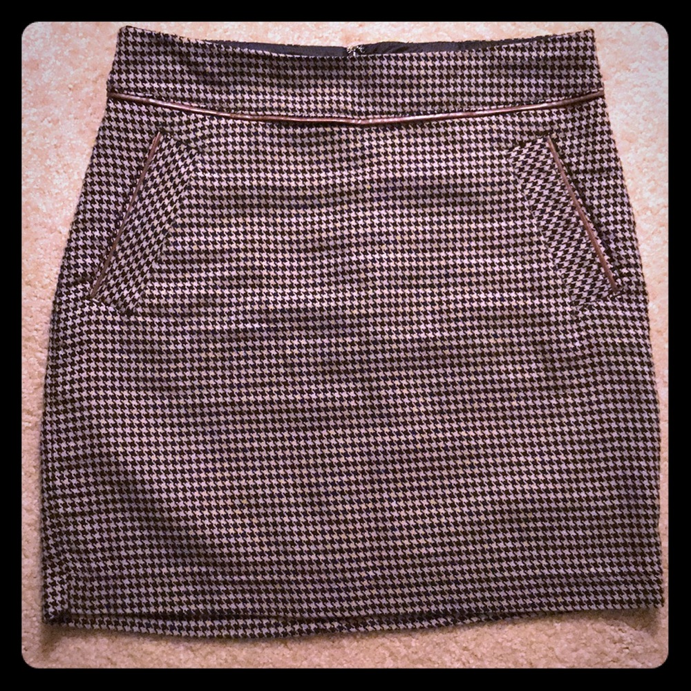 Tommy Hilfiger Houndstooth Mini Skirt